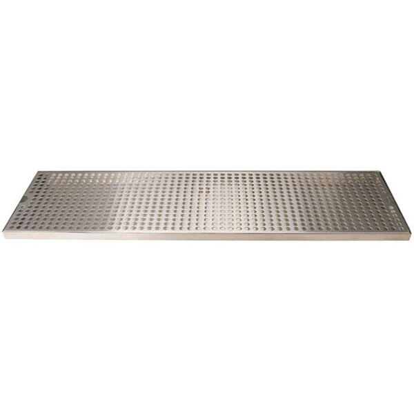 Micro Matic DP-820D-33 8" x 33" Stainless Steel Surface Mount Drip Tray with Drain