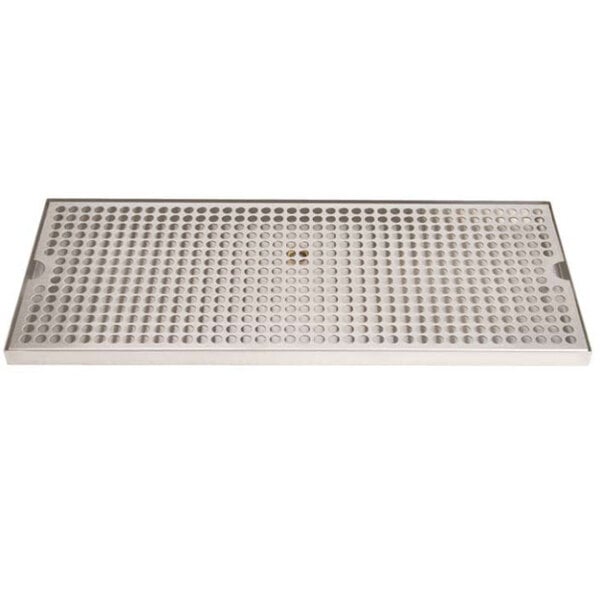 Micro Matic DP-820D-20 8" x 20" Stainless Steel Surface Mount Drip Tray with Drain