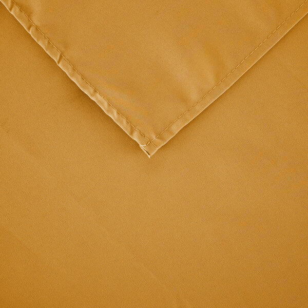 Intedge 54" x 96" Rectangular Gold 100% Polyester Hemmed Cloth Table Cover