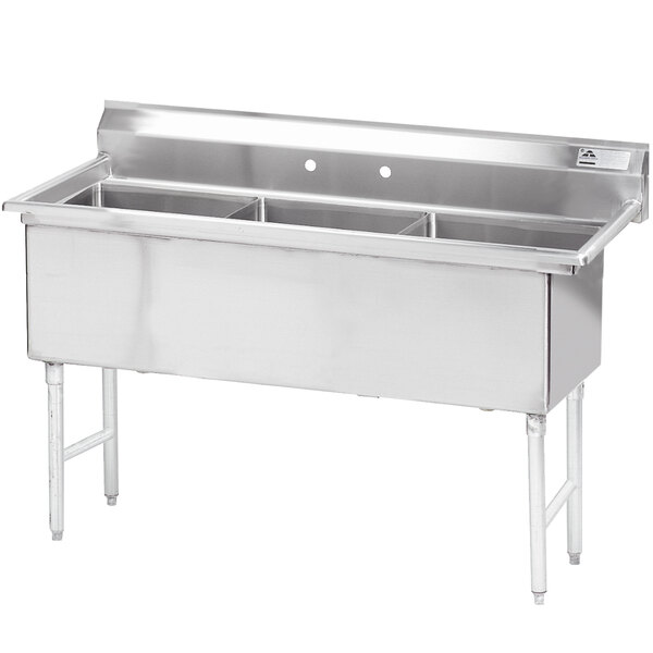 Advance Tabco FS-3-1824 Spec Line Fabricated Three Compartment Pot Sink - 59"