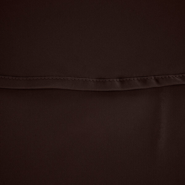 Intedge 120" Round Brown 100 Polyester Hemmed Cloth Table Cover