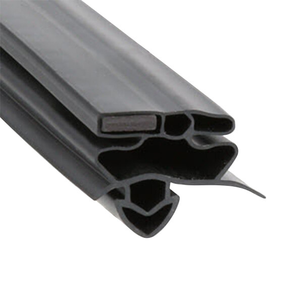 A black plastic True magnetic door gasket with two holes.