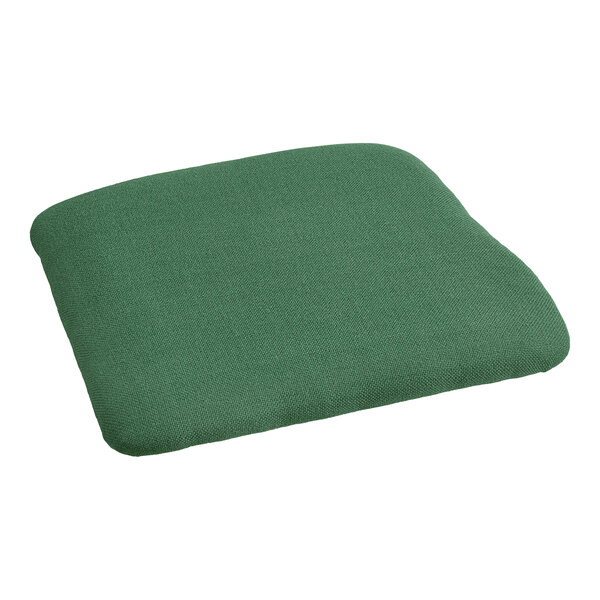 Lancaster Table & Seating 1 3/4" Green Fabric Padded Seat for Spoke Back Chair and Barstool