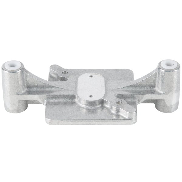 A Nemco push block guide assembly, a metal bracket with two holes.