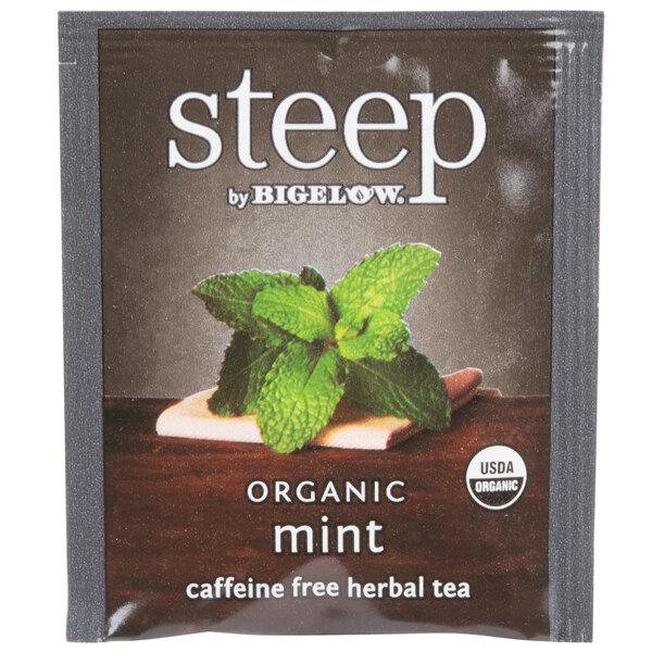 Steep By Bigelow Organic Mint Herbal Tea Bags 20/Box