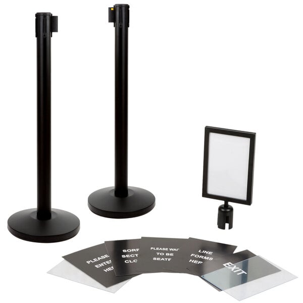 Crowd Control Sign Stand - Horizontal Frame / Flat Base