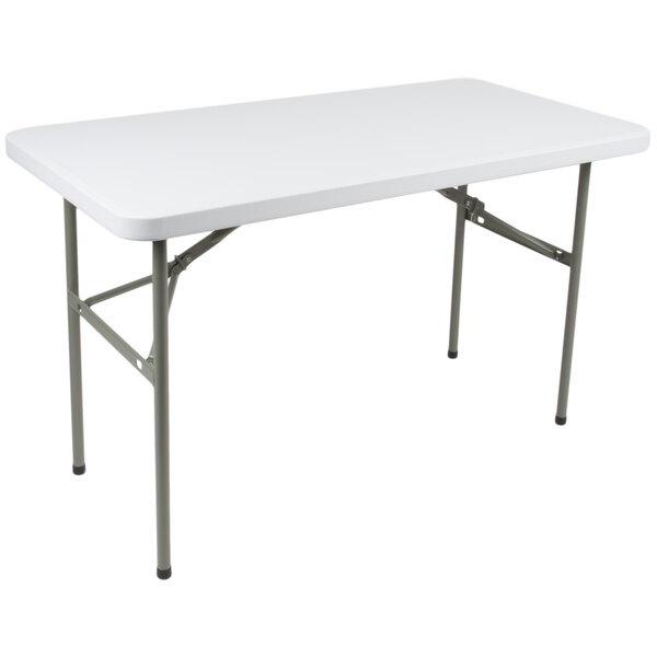 White Heavy Duty Plastic Folding Table, 48 Folding Table White
