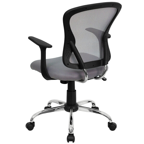 Flash Furniture H8369FGYGG MidBack Gray Mesh Office Chair with Arms