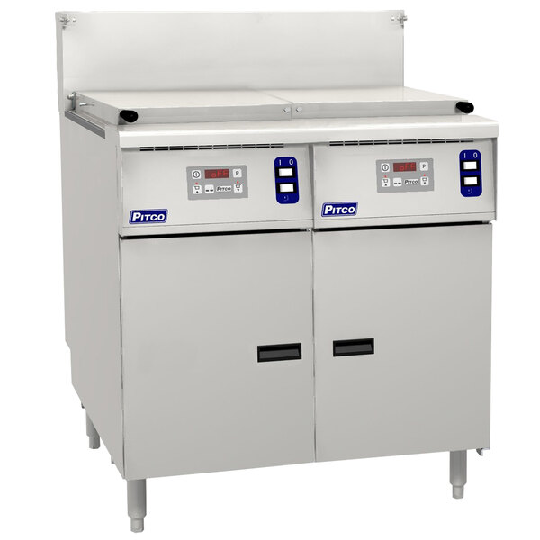 Pitco SRTG14-2-D Natural Gas 17.5 Gallon Two Section Commercial Rethermalizer with Digital Controls - 110,000 BTU