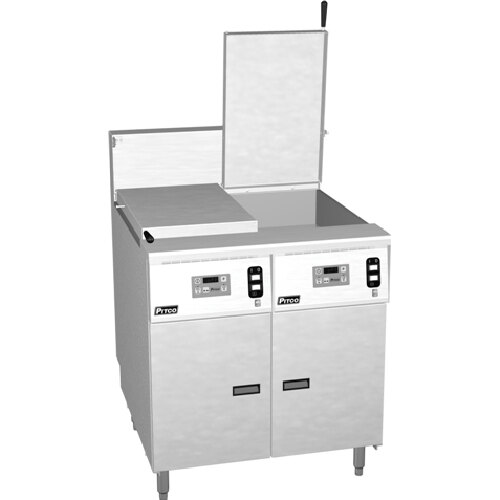 Pitco® SRTE14-2-I12 33 Gallon Electric Two Section Commercial ...
