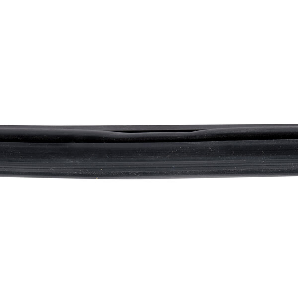 A close-up of a black rubber gasket.