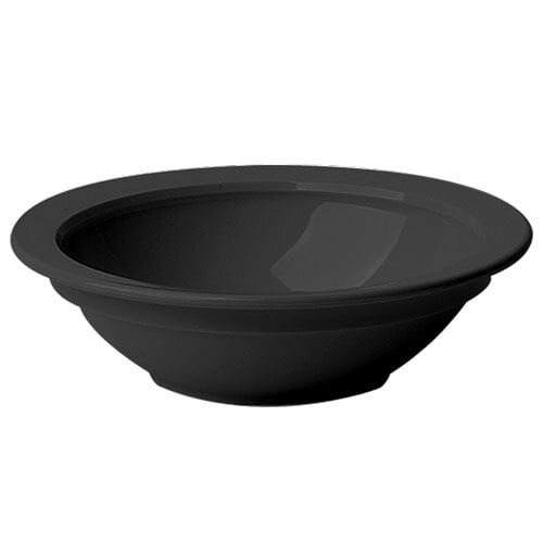 A black Cambro polycarbonate bowl.