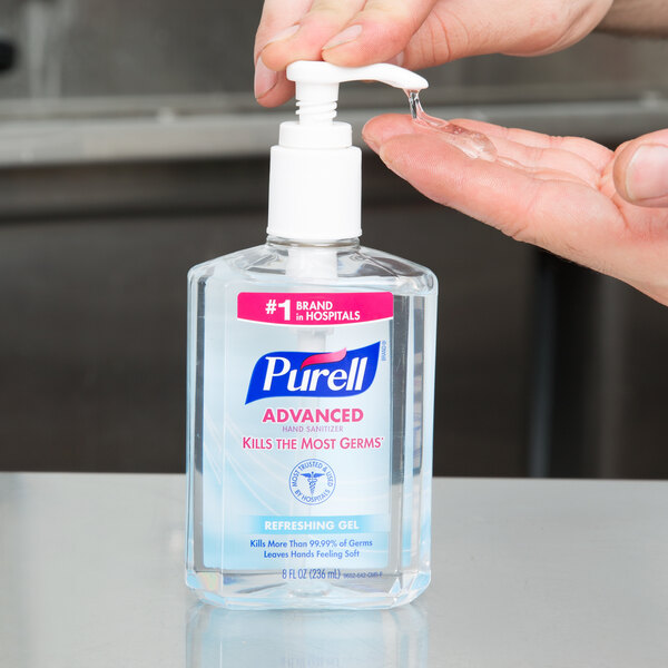 Purell® 9652-12 Advanced 8 oz. Gel Instant Hand Sanitizer - 12/Case