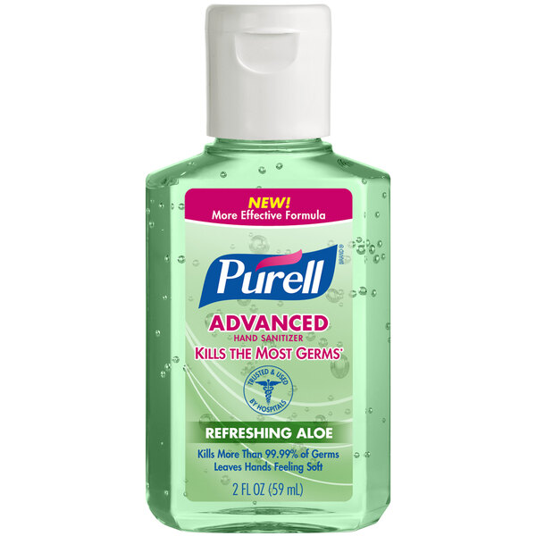 Purell® 9682-24 Advanced with Aloe 2 oz. Gel Instant Hand Sanitizer - 24/Case