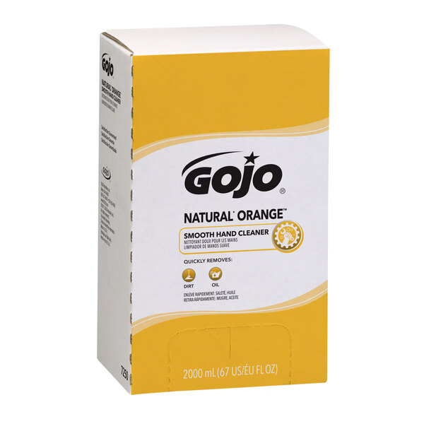 GOJO® 7250-04 TDX 2000 mL Natural Orange Smooth Hand Cleaner - 4/Case