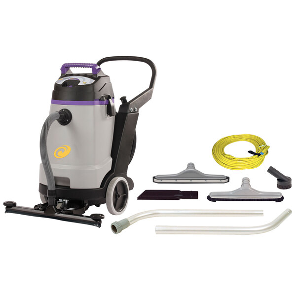ProTeam 107359 15 Gallon ProGuard 15 Wet / Dry Vacuum with Tool Kit and Front Mount Squeegee - 120V