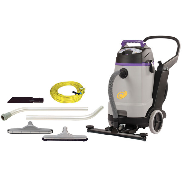 ProTeam 107360 20 Gallon ProGuard 20 Wet / Dry Vacuum with Tool Kit and Front Mount Squeegee - 120V