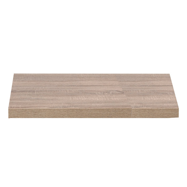 Grosfillex US30VG59 VanGuard 30" Square Weathered Oak Resin Indoor Table Top