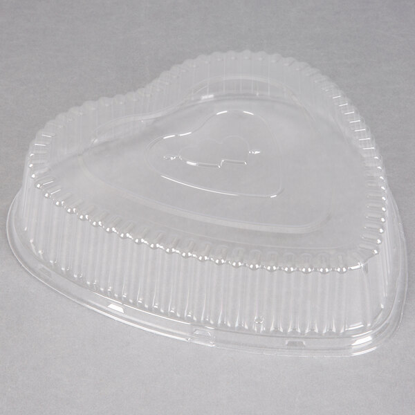 Durable Packaging P9701V Clear Dome Lid for Heart Shaped Foil Bake Pan