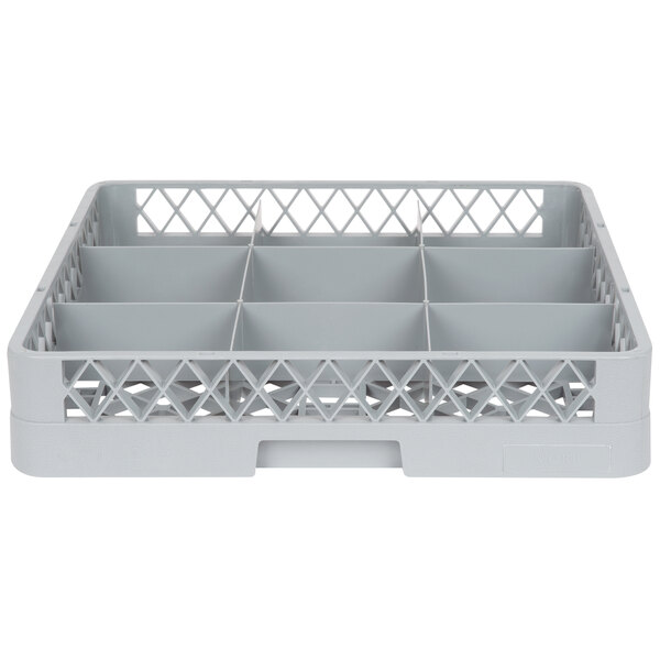Grey Glass Rack Noble Products 9-Compartment Gray Full-Size Glass Rack