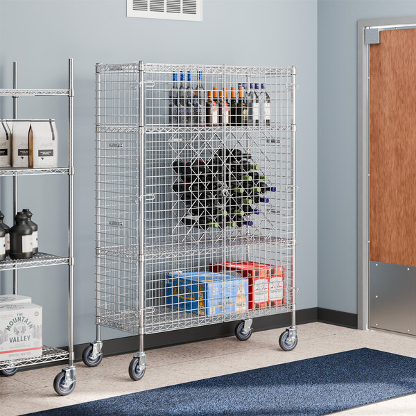 Regency NSF Mobile Chrome Wire Security Cage Kit - 18