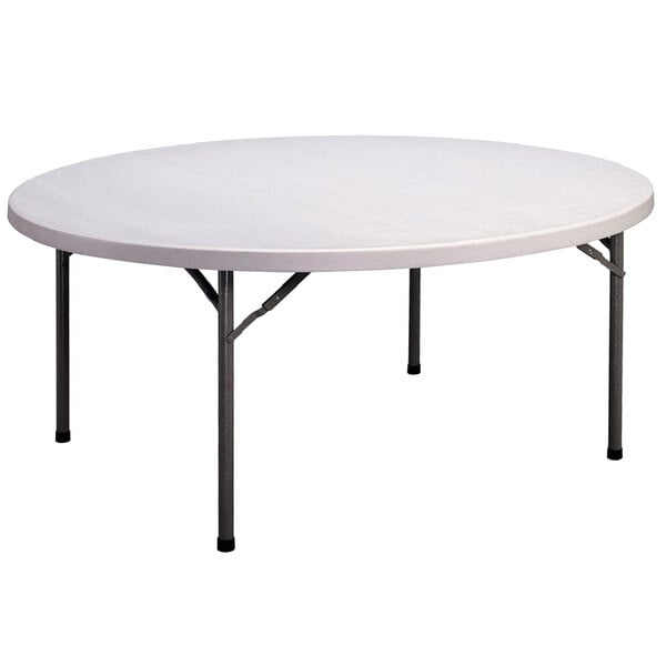 Correll Round Economy Folding Table 71, Round Table Plastic Small