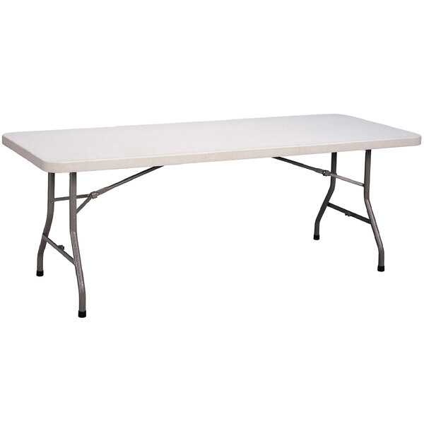 Correll Economy Folding Table, 30" x 96" BlowMolded Plastic, Granite Gray CP3096 33