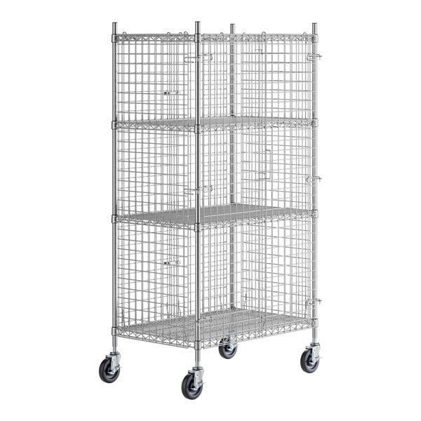 Regency NSF Mobile Chrome Wire Security Cage Kit - 24" x 36" x 69"