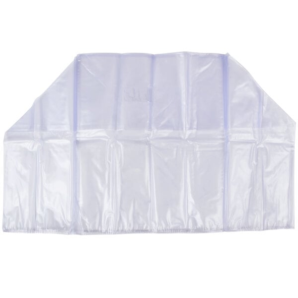 A clear vinyl plastic sheet with zippers.