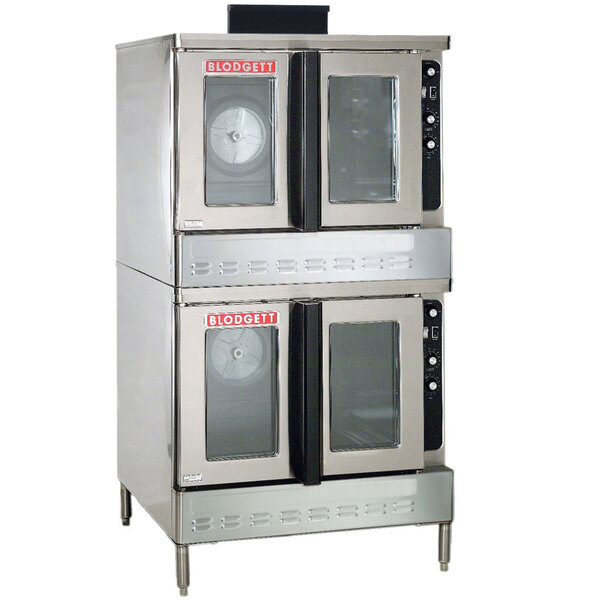 Blodgett DFG200ES Premium Series Natural Gas Double Deck Full Size Bakery Depth Convection