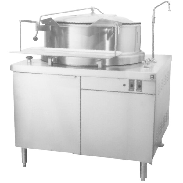Blodgett KCH-30DS 30 Gallon Hydraulic Tilting Steam Jacketed Direct Steam Kettle with 36" Cabinet Base