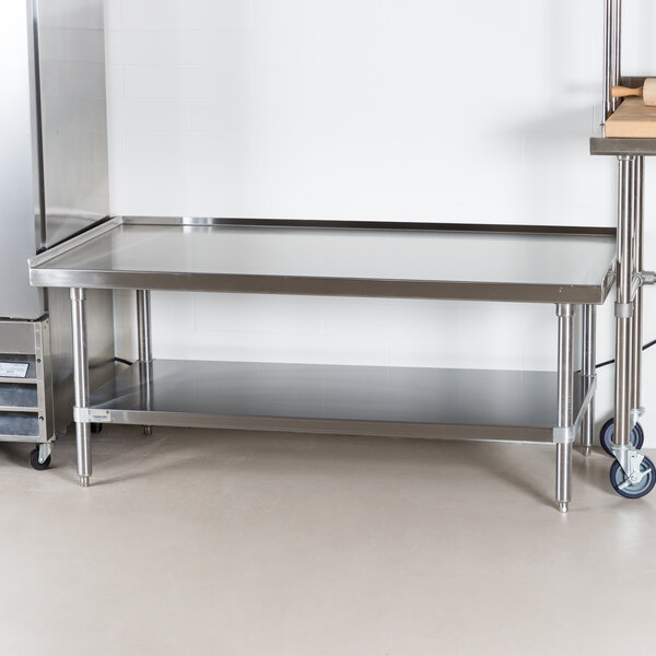 Advance Tabco ES-305 30" x 60" Stainless Steel Equipment Stand with Stainless Steel Undershelf