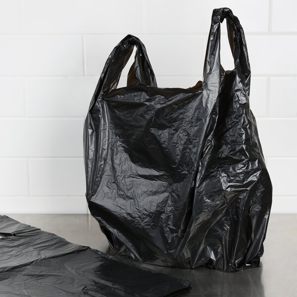 thumbnail image 2 of Extra Heavy Duty Blue T-Shirt Plastic Bags - 18x7x32 .75 Mil - Large Grocery Bags (Case Of 1000?) 2 of 6