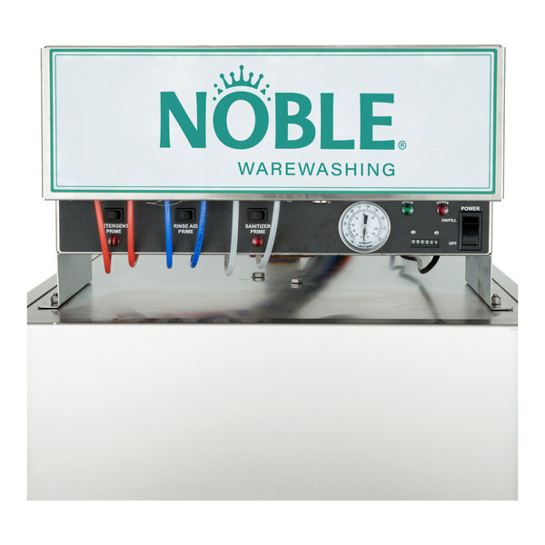 A commercial low temperature tall door type dishwasher from Noble Warewashing.