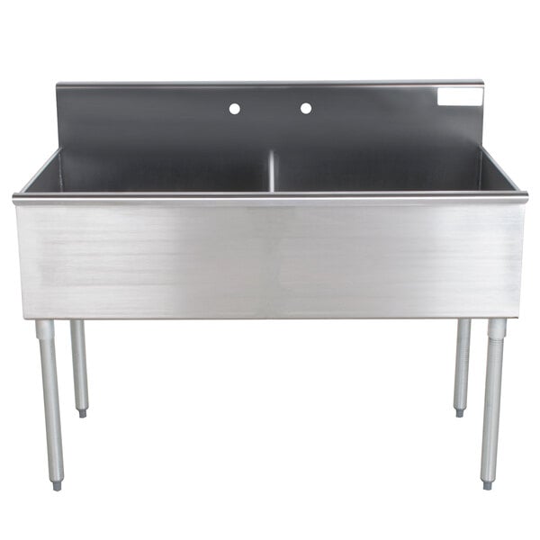 Advance Tabco 4-2-60 Two Compartment Stainless Steel Commercial Sink - 60"