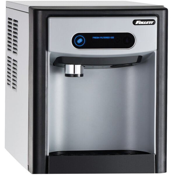 Follett 7CI100A-NW-NF-ST-00 7 Series 14 5/8" Air Cooled Chewblet Countertop Ice Maker and Dispenser - 7 lb.