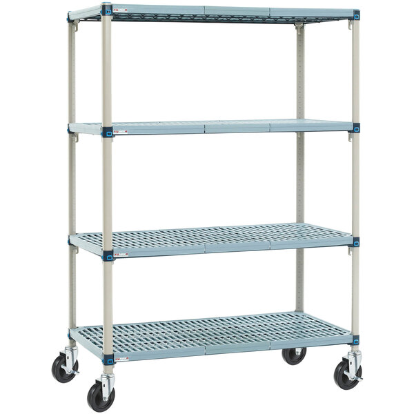 Metro Q336BG3 MetroMax Q Open Grid Shelf Cart with Rubber Casters 18