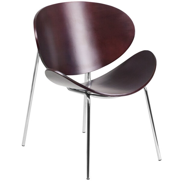 Flash Furniture SD-2268-7-MAH-GG Mahogany Bentwood Leisure Reception Chair