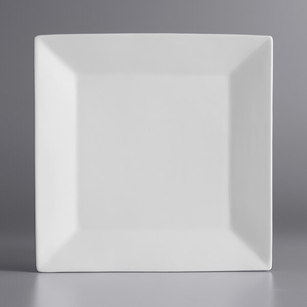 4/Pack 10" x 5 1/2" Bright White Restaurant Rectangle Porcelain Platter 