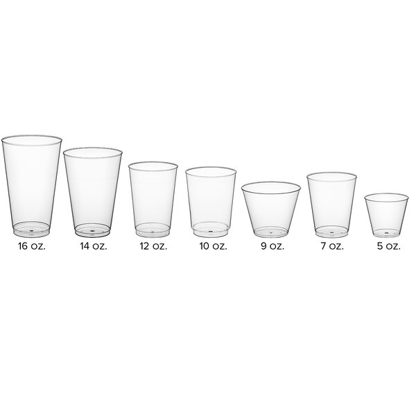 Choice 78 oz. Clear Disposable Plastic Tumbler 500/Case