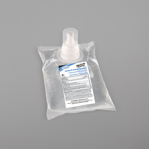 Kutol 71041 Health Guard 1000 mL Dye and Fragrance Free 70% Alcohol Hand Sanitizer Bag - 6/Case