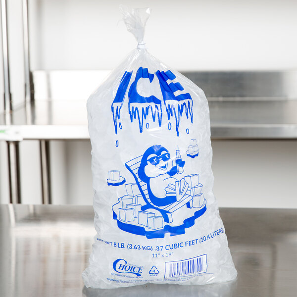 ICE BAGS & E-Z ICE BAGGER The Original B-28 E-Z ICE Bagger with 1 Wicket of 8LB American Flag ICE Bags W/Free Twist Ties 