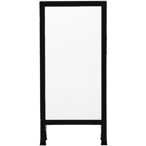 Aarco BA35 42" x 18" Black Aluminum AFrame Sign Board with White