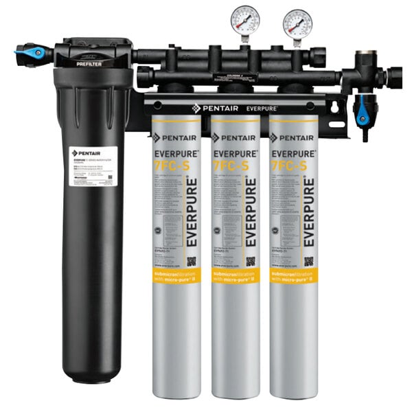 Everpure EV9327-73 Insurice PF Triple 7FC-S Water Filtration System with  Pre-Filter - .5 Micron and 7.5 GPM