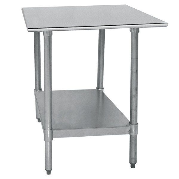 Advance Tabco TT-300-X 30" x 30" 18 Gauge Stainless Steel Work Table with Galvanized Undershelf