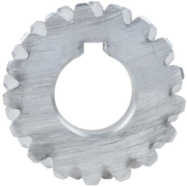 A close-up of an Avantco worm wheel gear with 17 teeth on a white background.