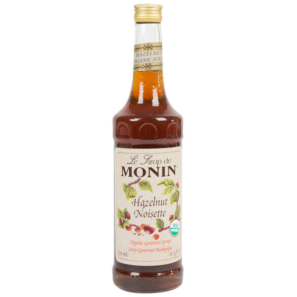 Monin Organic Hazelnut Flavoring Syrup 750 mL