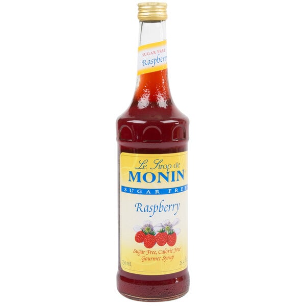 Monin French Raspberry Syrup, Sweet and Tart Raspberry Flavor, Great for Hot Lattes, Cocoas, Mochas,  Iced Cocktails, Gluten-Free, Vegan, Non-GMO (750 ml)