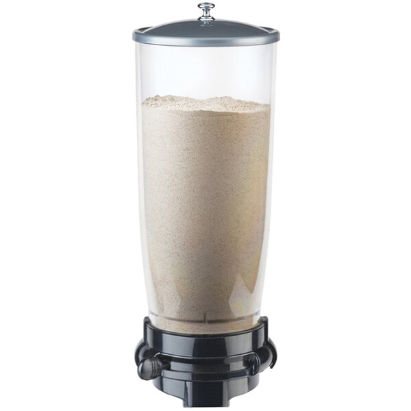 CalMil 3521113 Black Wall Mount 5 Liter Single Canister Powder Dispenser