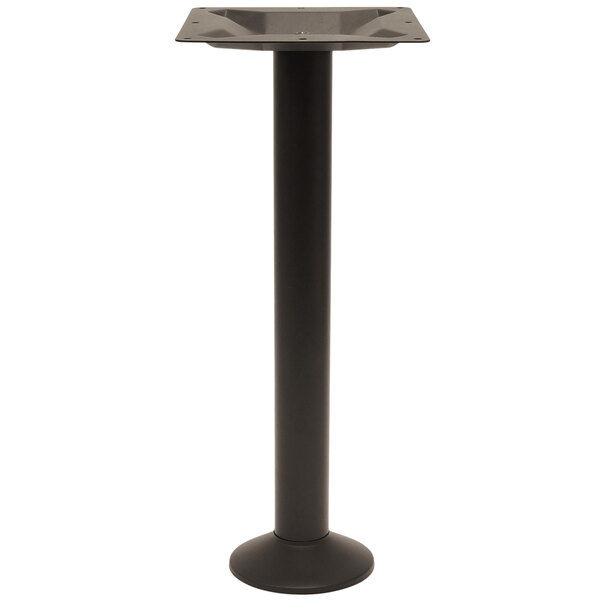 BFM Seating PHTBBDBL Alpha Bolt-Down Standard Height Outdoor / Indoor Black Table Base